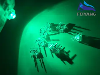 

200 pcs LED 5MM Piranha Green Super Flux Leds 4 pin Round Dome Wide Angle Super Bright Light Lamp For Car Light HOT SALE