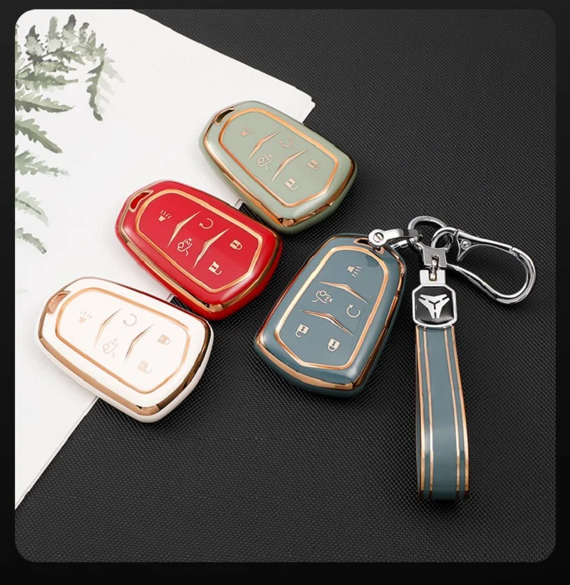 Copertura della cassa chiave dell'automobile per Cadillac ATS-L XTS XT5 CTS CT6 copertura chiave dell'automobile ATS 28T SRX Escalade 2015 Car Styling portachiavi accessori - Hae8ab69023d84bcfacd040e939f6b7a5z
