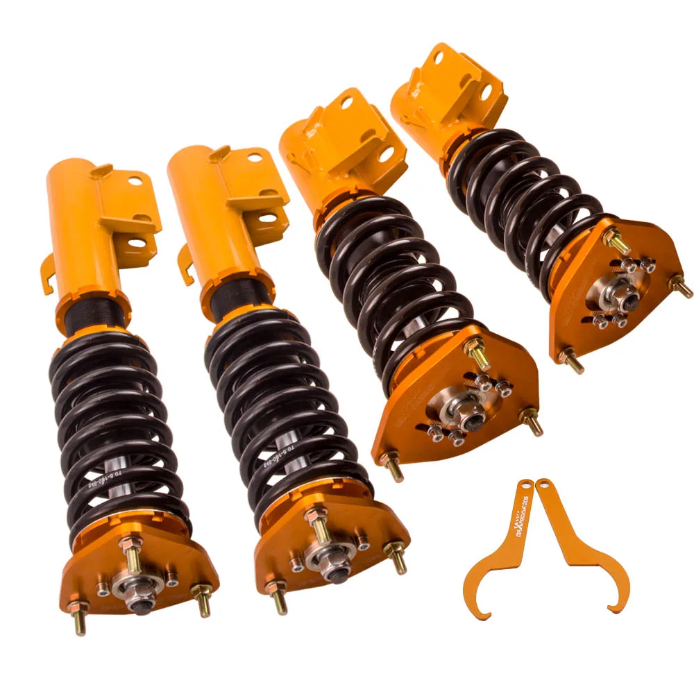 

4PCS Front + Rear Coilover Spring Absorber Coil Struts For Subaru Impreza WRX GC8 92-00 STI Lowering Kit djustable Height