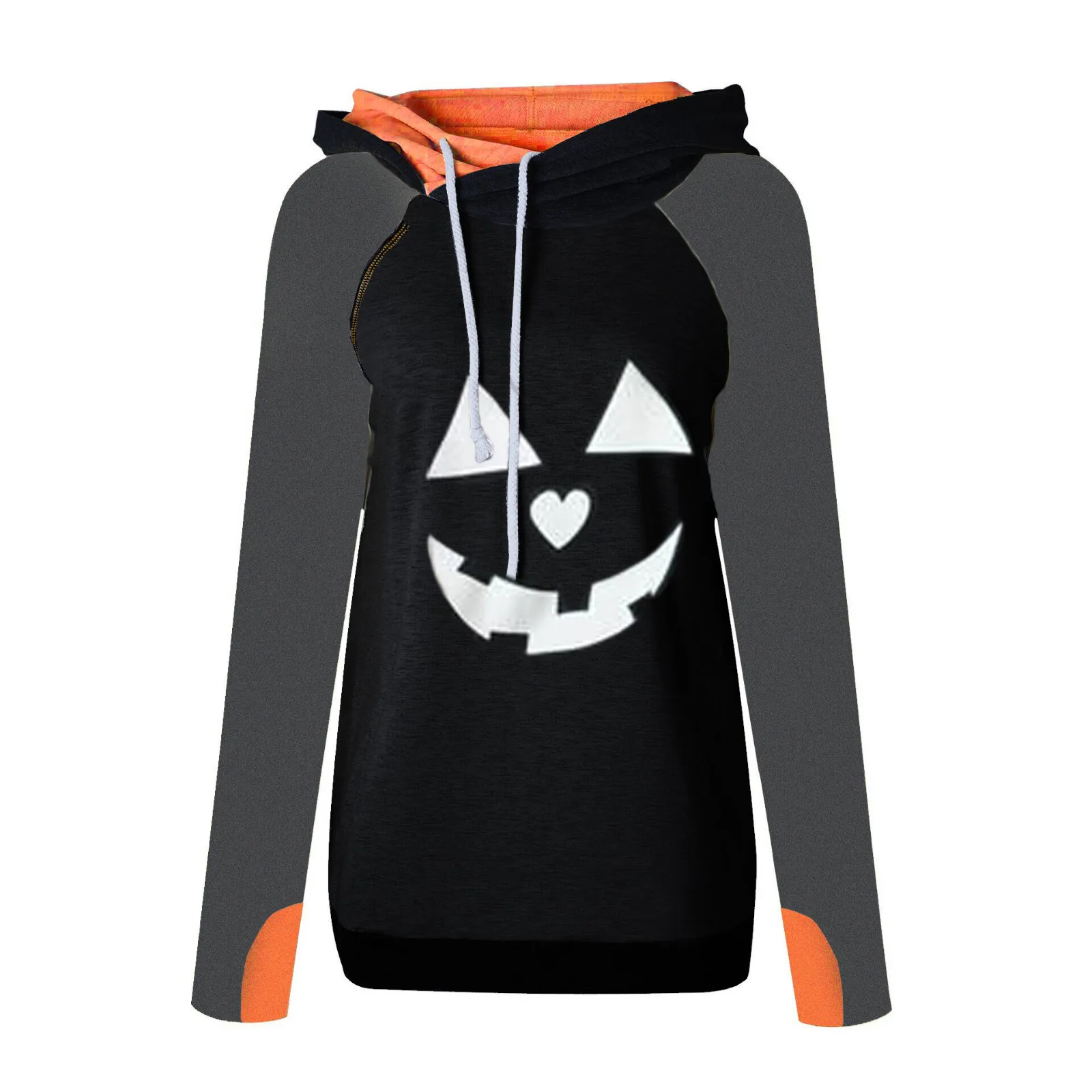 

Jaycosin Women Long Sleeve Plus Size Halloween Witch Print Hoodie Sweatshirt Chic Casual Attractive Interesting Top Blouse