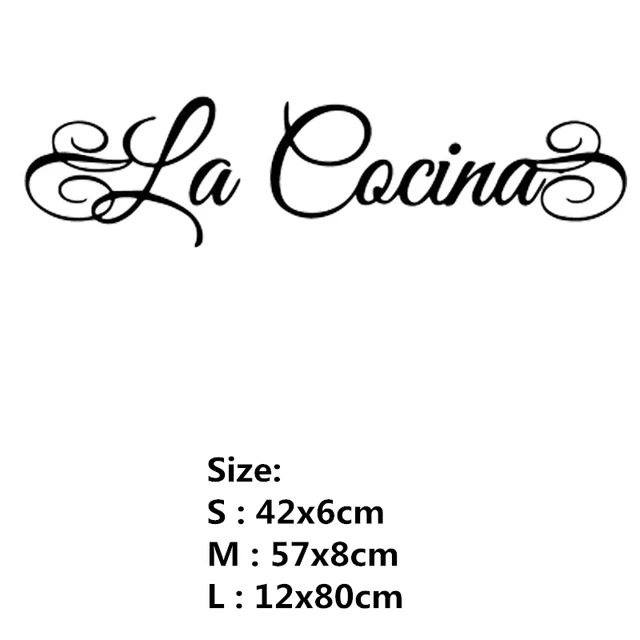 Removable Spanish Quote Recipe Wall Stickers Decor Biblical Character Vinyl Art Kitchen Decor Restaurant Window Decals HY9996 RU441