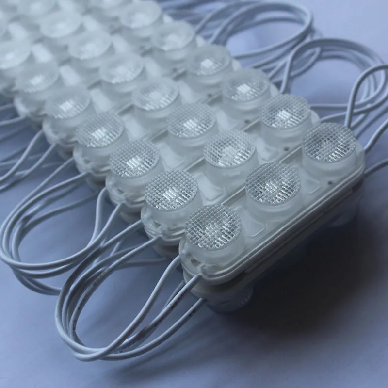 110V/220V 2W 3LEDS IP65 Waterproof Sideview LED Modules 62*17mm For Lighting Box DC 20 pcs/set