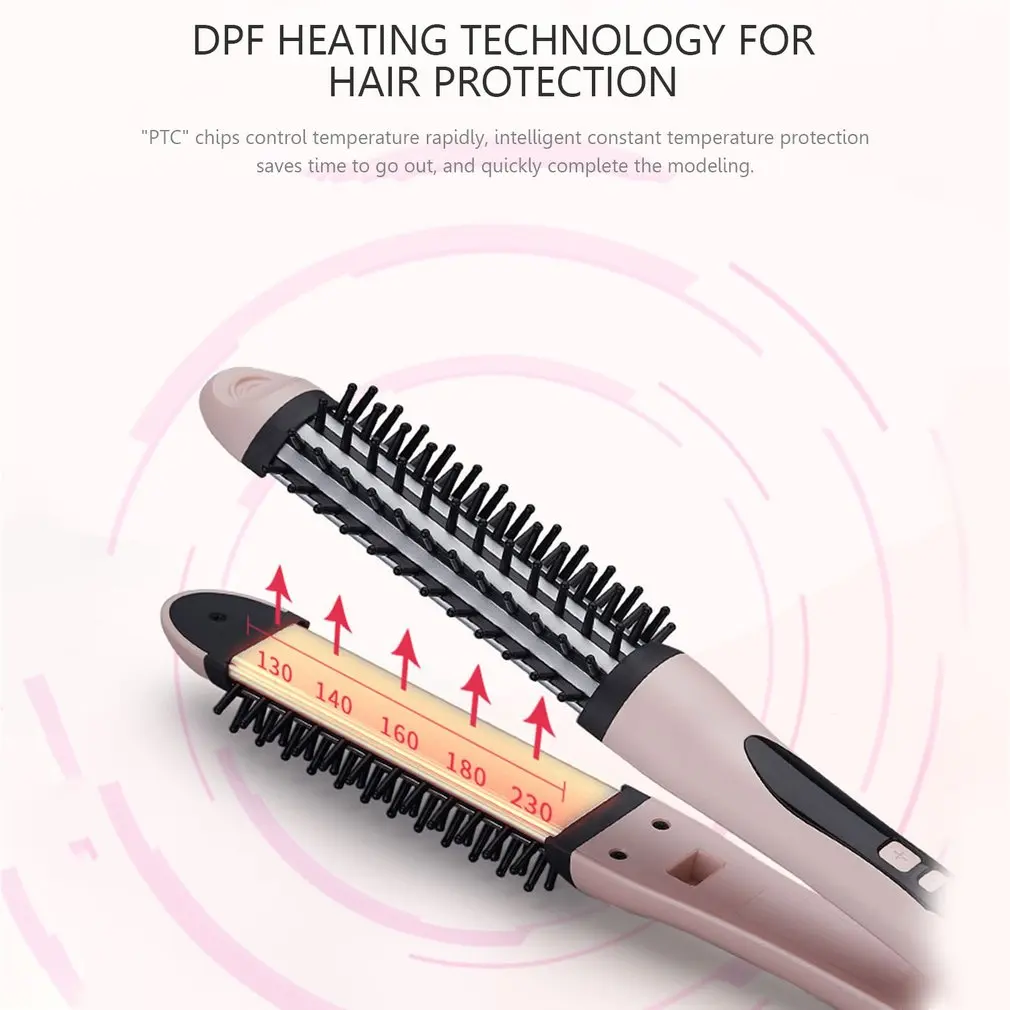 

Hair Straightener Dual-Use Straight Hair Comb Two-In-One Hair Multi-Function Straightening Plywood Hair Curling Rod