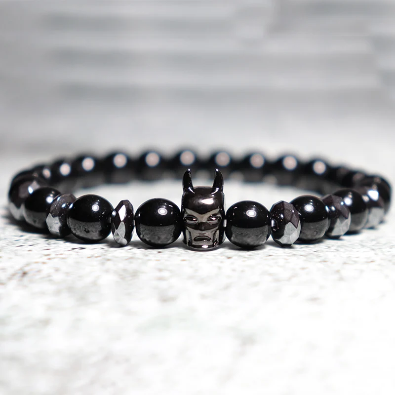 Volcanic Hematite Tiger Eye Mens Bracelet