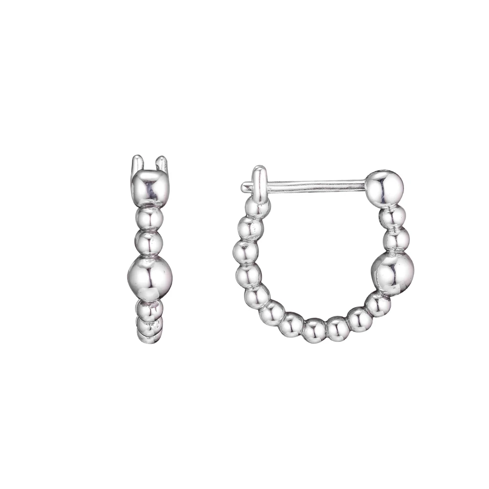 Серьги-кольца из бисера, 925 пробы, серебряные ювелирные изделия для женщин, модные женские серьги, вечерние ювелирные изделия