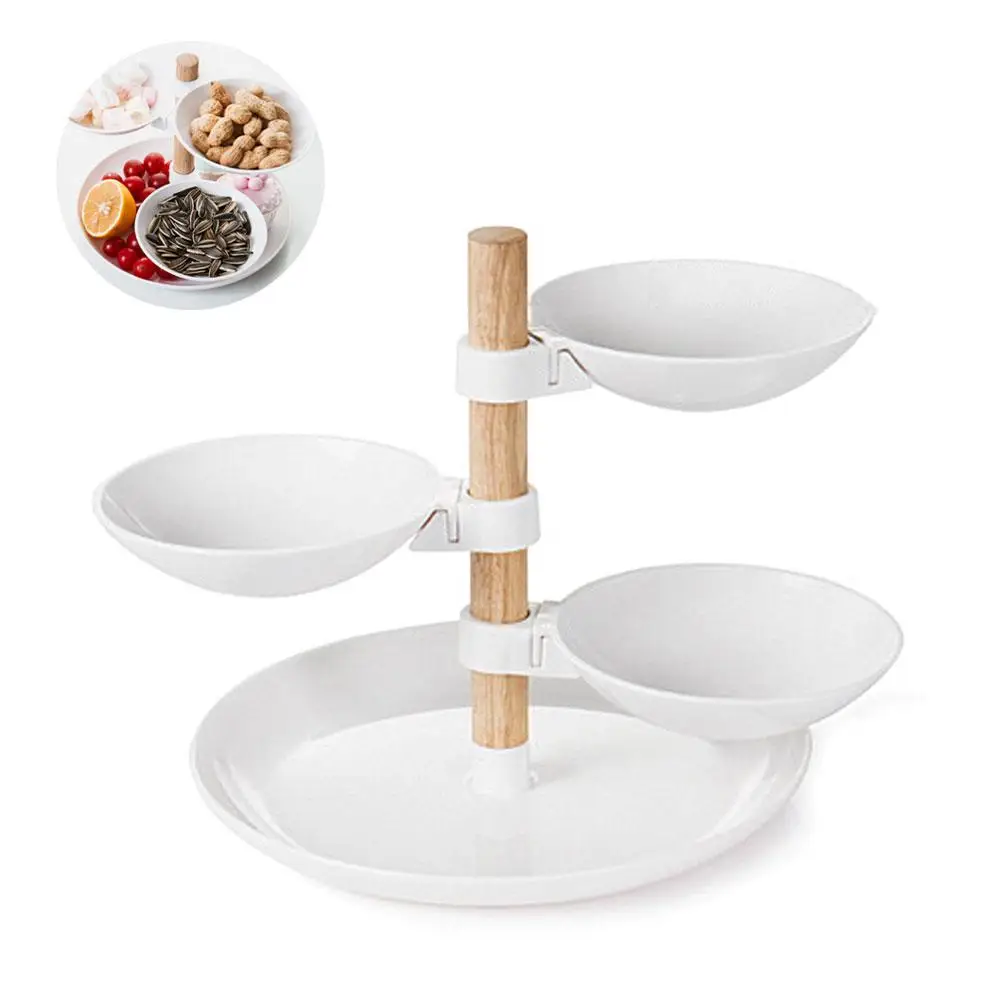 Wedding Party Four-layer Dessert Tray Japanese Detachable Fruit Plate Candy Dishe Cake Rack Buffet Display Rack Home Table Decor