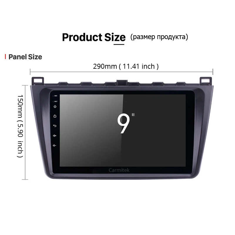 #*Cheap Carmitek 9 Inch 2 DIN GPS Navigation Car Radio Android Multimedia Player For 2008 2015 Mazda 6 Rui wing steering control WIFI