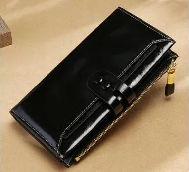 New Women Wallets Genuine Leather High Quality Long Design Clutch Cowhide Wallet High Quality Fashion Female Purse