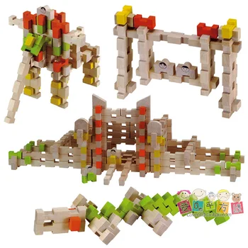 

Creative Space Building Blocks Children's Intelligence Assembled Building Blocks Wooden Educational Toys