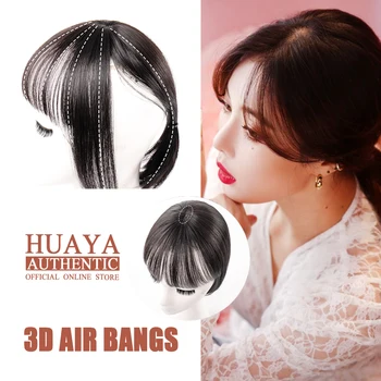 

HUAYA Women's Bangs Clip Pure Bangs Hair Pieces Synthetic Fake New Upgrade 3D Air Bangs Hair Piece Clip In Hair Extensions
