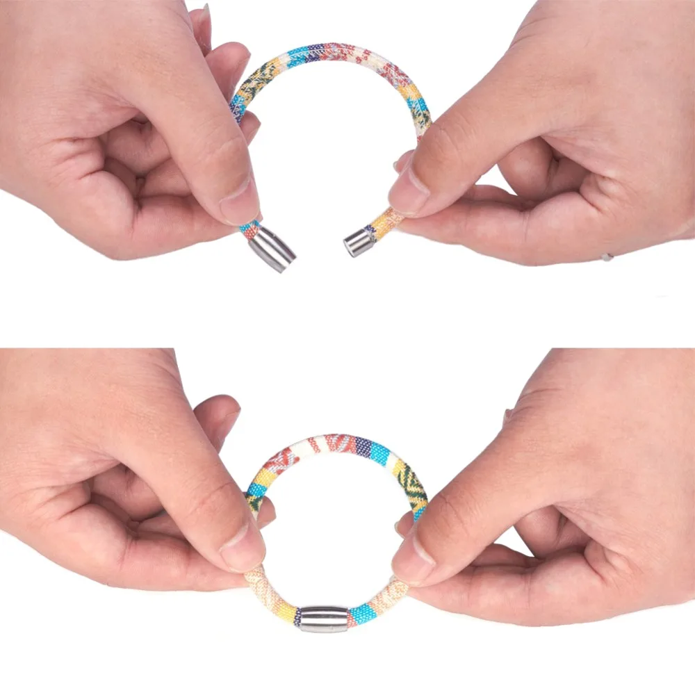 10 Sets Spalte Magnetische Haken Matteor Edelstahl Schließe Armband Stecker Magnet Schnalle Kits für DIY Schmuck Machen – Detail 5