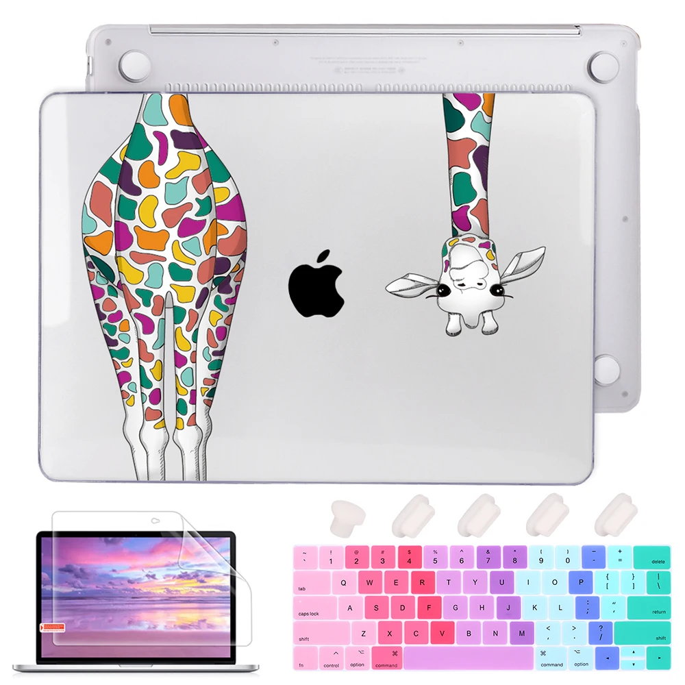 Чехол для ноутбука Redlai для Macbook pro air retina 11 13 15 с сенсорной панелью с изображением жирафа для Apple Mac book 13,3 дюймов