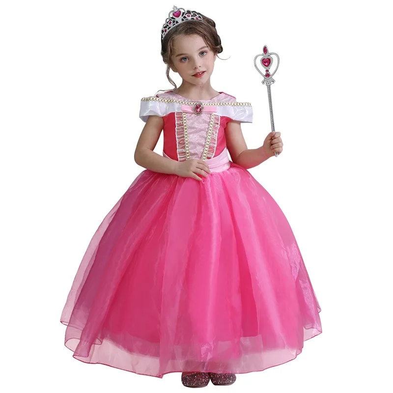 Only Dress 15 Фантазийное маскарадное платье для девочек; платье принцессы Анны, Эльзы; вечерние платья для костюмированной вечеринки на Хэллоуин; платье Рапунцель, Софии, Авроры - Цвет: Only Dress 15