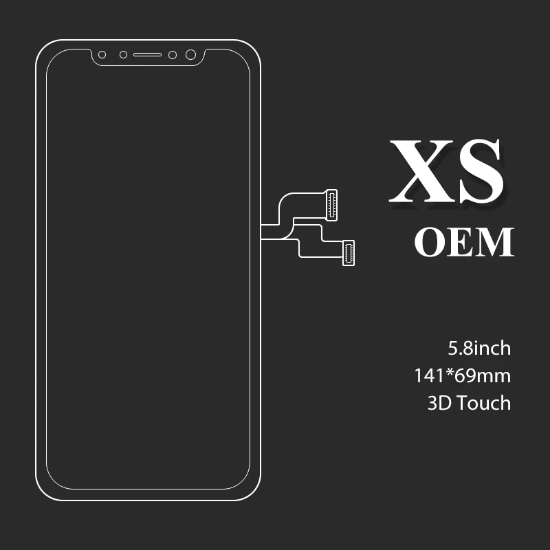 5 шт OEM для iPhone XS LCD 8 &quotэкран дисплея + сенсорный дигитайзер замена сборки (кольцо