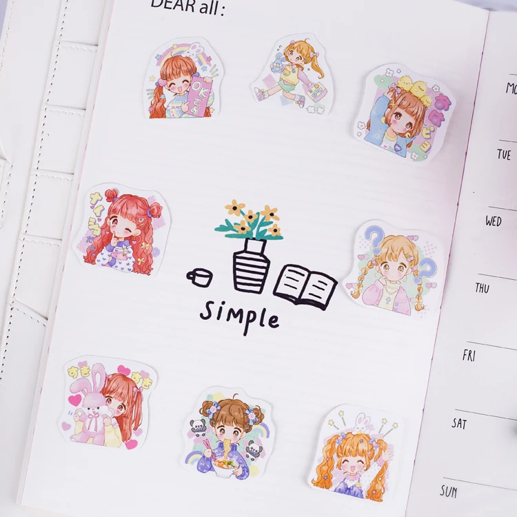 20 шт./упак. дневник мультфильм Kawaii мальчик девочка стикер DIY ремесло скрарпбукинг альбом мусор планировщик журнал декоративные наклейки s