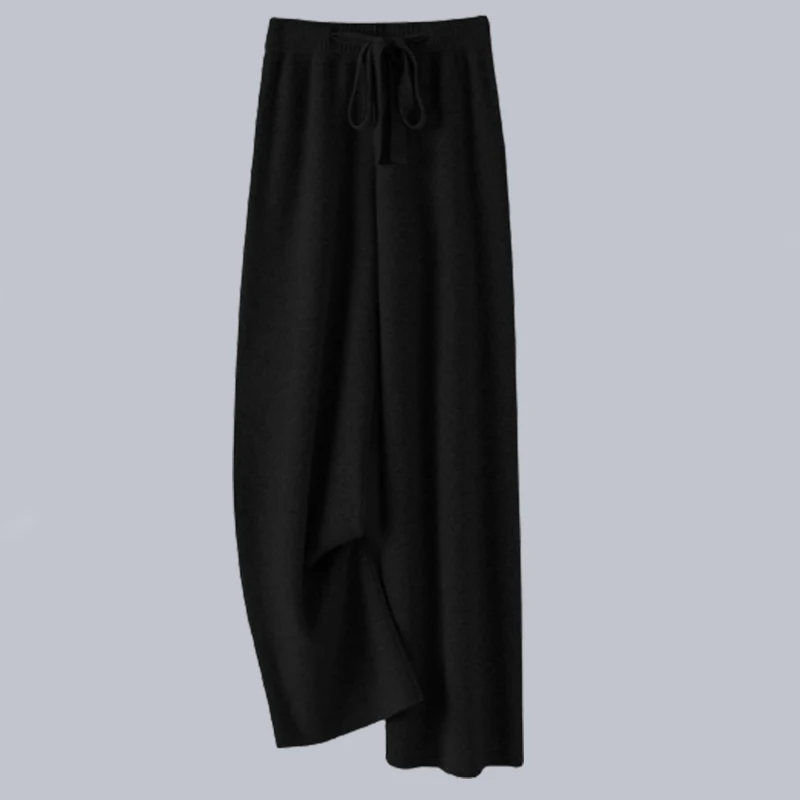 Korean Fashion New Drawstring High Waist Wide Leg Pants Women\'s Autumn Winter Straight Trousers Jogger Gym Loose Pants Female
