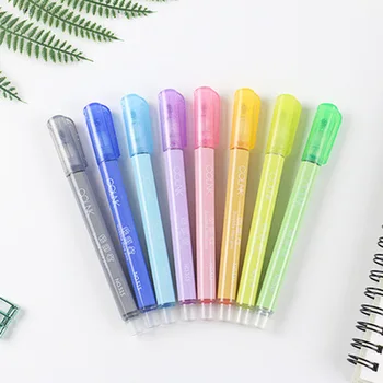 

Double Line Highlighter Color Fluorescent Double Line Pens Painting Marker Pen Metal Color Pens Dream Double Line Outline Pen