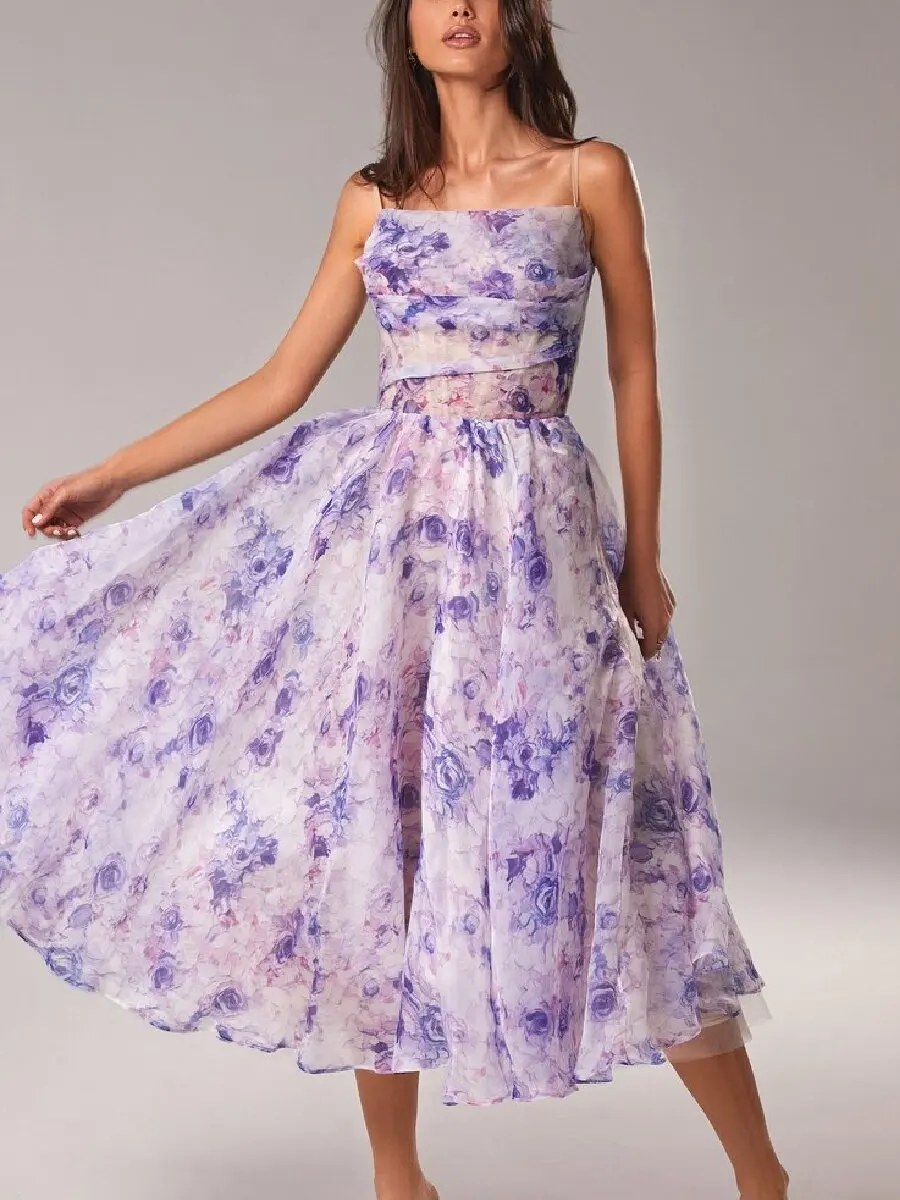 Fashion Dresses Halter Dresses Mazine Halter Dress lilac casual look 