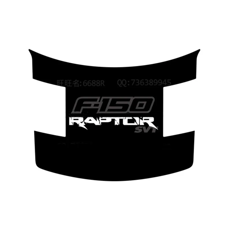 Matte black-white Спортивные спереди двигателя наклейка на капот винил Графика для Ford F150 F-150 Raptor 2009 2010 2011 2012 2013 - Название цвета: Matte black-white