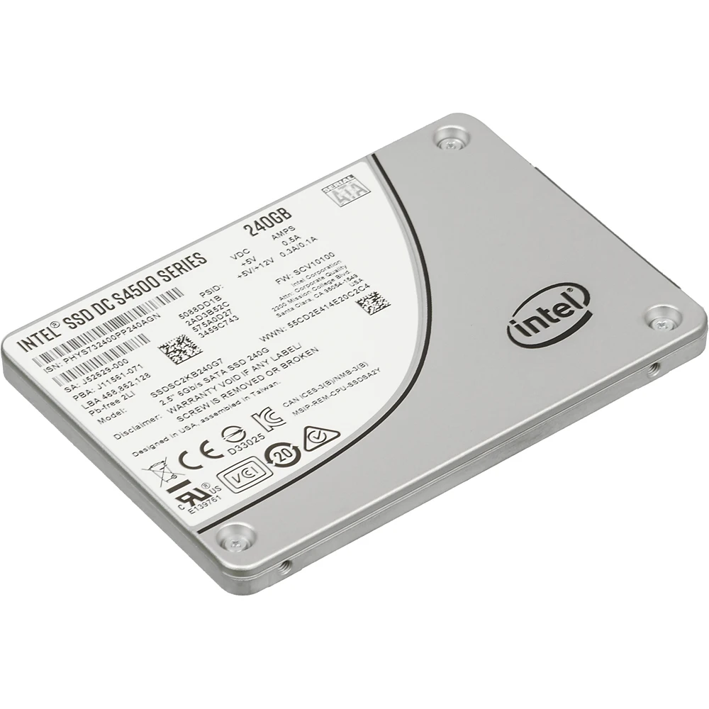 Накопитель SSD Intel Original SATA III 240Gb SSDSC2KB240G701 956898 SSDSC2KB240G701 DC S4500 2.5"