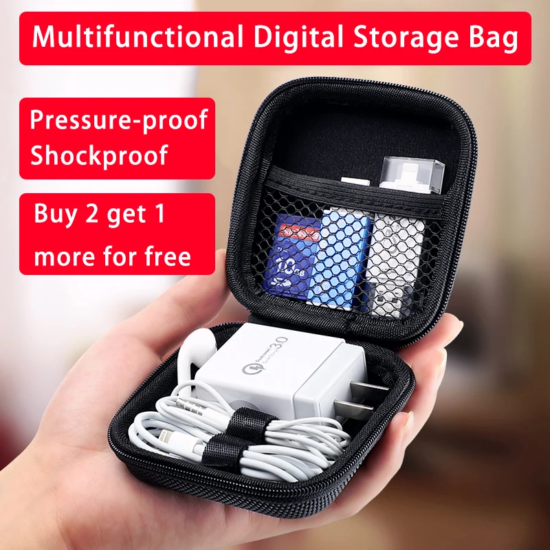 

Electronic Bag Travel Earphone Storage Bag Cable Wire Charger Portable Digital Organizer Power Bank Kit Case Pouch Accessories