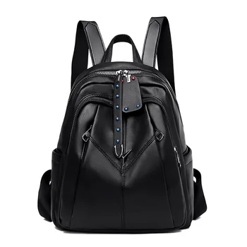 

Fashion Leather Women Backpacks Mochila College Wind School Bag Backpacks for Teenage Girls Ladies Travel Shoulder Bag Rucksacks
