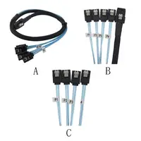 sata כבל 12Gbps פנימי SAS 36 פין זכר כבל SFF-8087 כדי 4 SATA 7 פין כבל כונן קשיח מפצל נקבה כבל מחשב אביזרים (2)