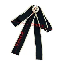 Корейская винтажная Женская Брошь для девочек галстук-бабочка Imitaion Жемчужный Цветок из горного хрусталя драгоценный камень C6UD