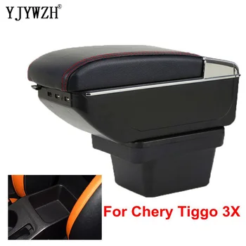 

Armrest box For Chery Tiggo 3X USB Charging heighten Double layer central Store content cup holder ashtray accessories