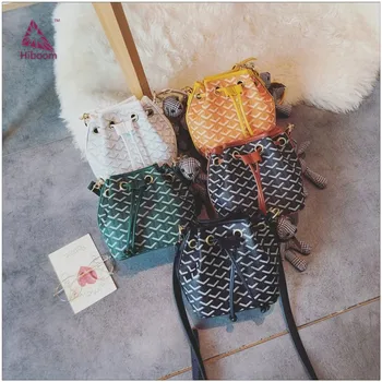 

Hiboom Spring New Handbag Triangle Bucket message Bag Female wallet Crossbody bags with leather bags String