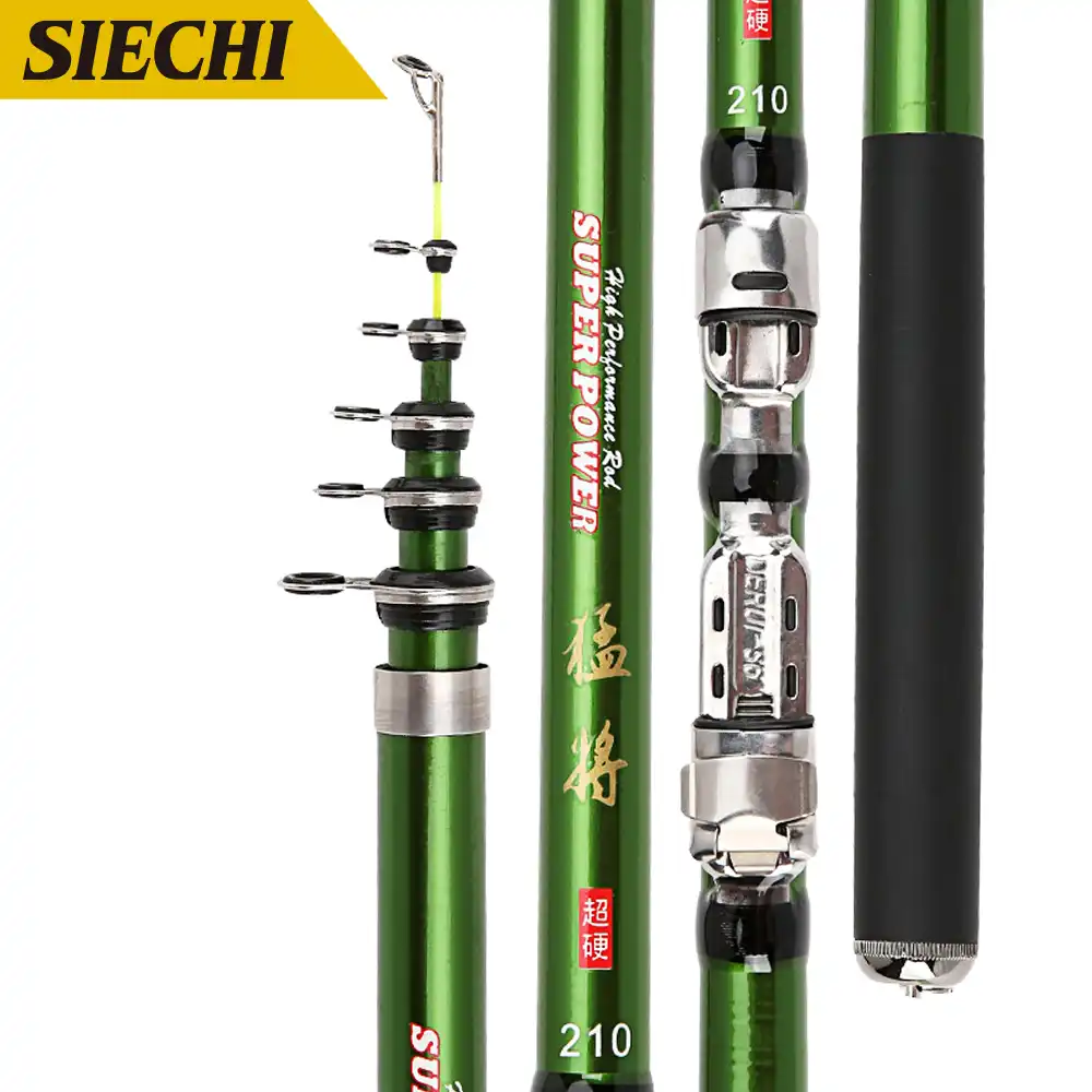 2 Section Carbon Fiber Extra Heavy Telescopic Ceramic Ring Fishing Feeder Rods