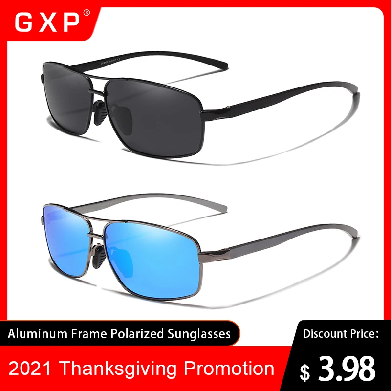 GXP Aluminum Frame Polarized Ultralight High Quality Sunglasses Men Women UV400 Mirror Lens Classic Retro Style Sun Glasses