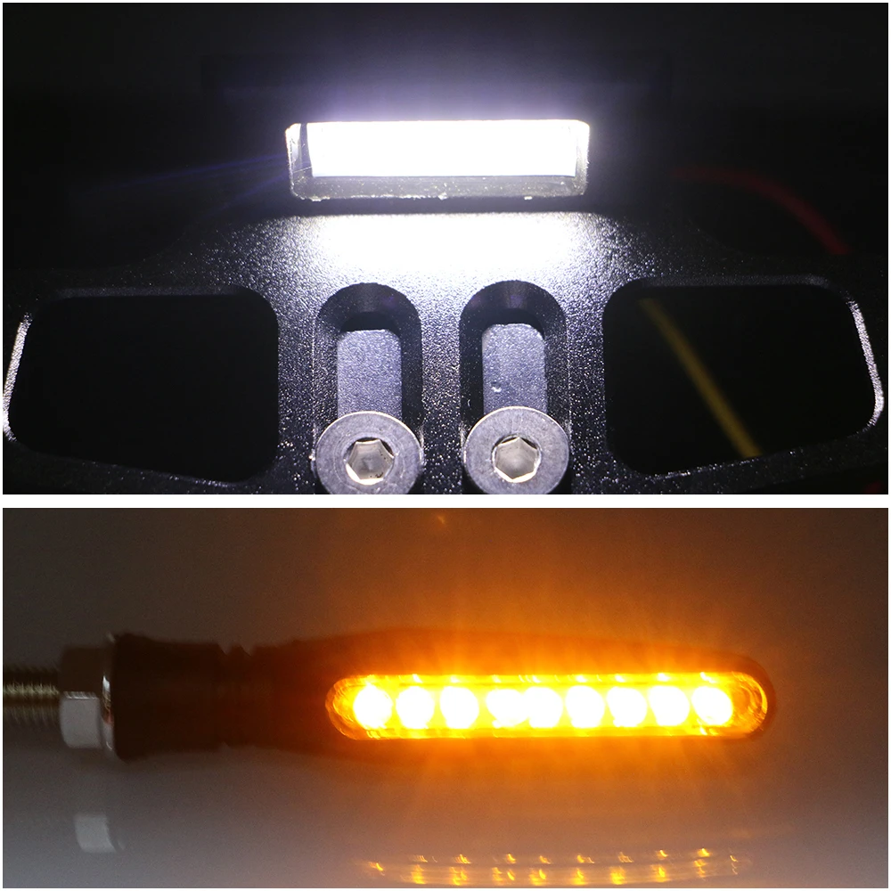 범용 CNC 오토바이 각도 조절 가능 알루미늄 라이센스 번호판 프레임 거치대 브래킷 액세서리