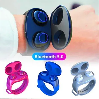

Wrist Band Bluetooth 5.0 Earphone Wearable Earphones Tws Headset Active Noise Reduction Sport Earbuds Waterproof Head Phones