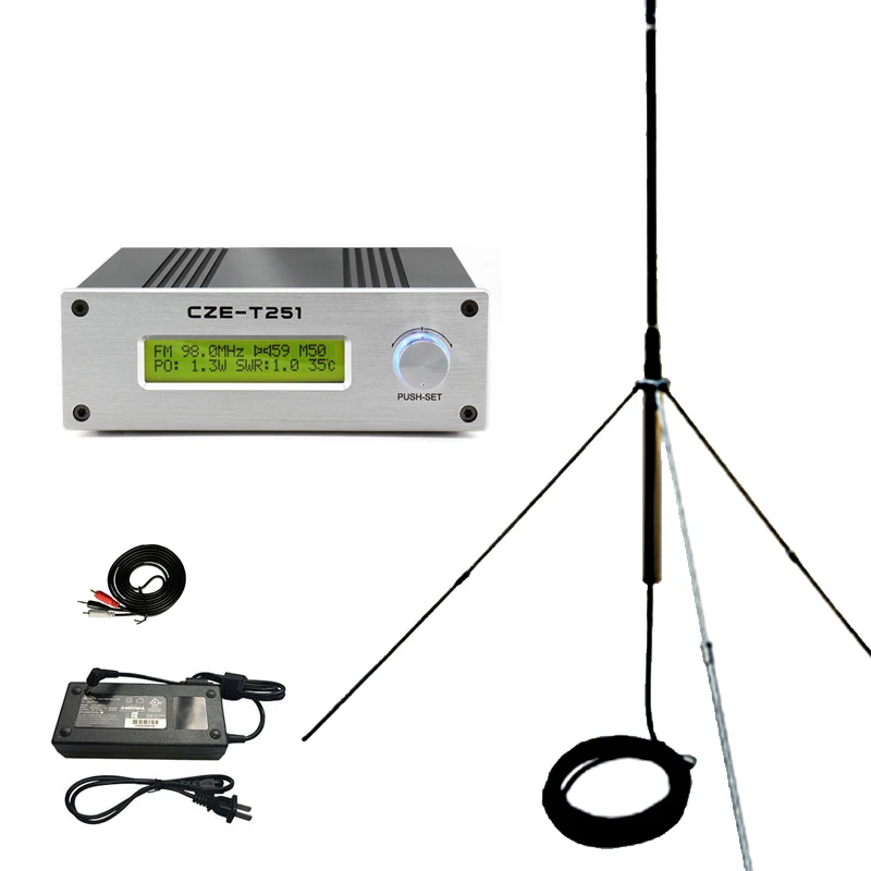 

Free Shipping 25w Mono/Stereo PLL Broadcast Station FM Transmitter with full sets