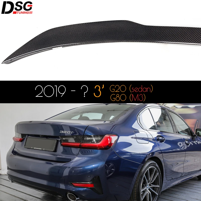 3k Twill 3 3 Carbon Fiber Rear Spoiler Wing For Bmw 2020 M3 G80 2019 3 Series Sedan G20 Spoilers Wings Aliexpress