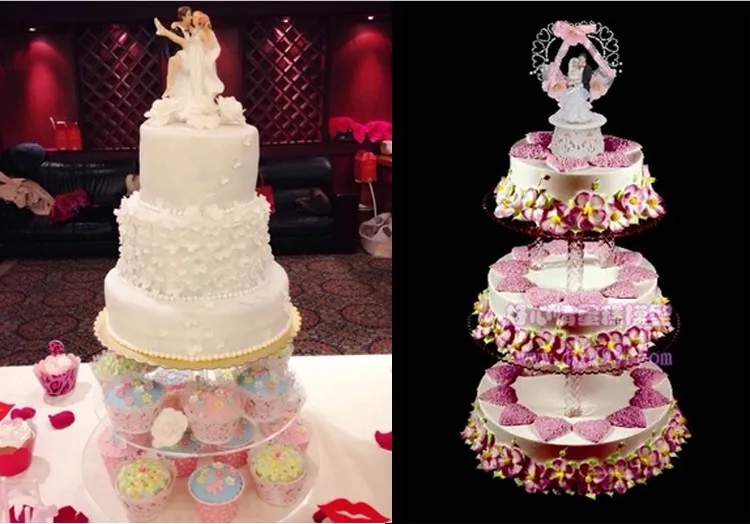 

Free shipping H 8inch 1pcs 3 tiers Birthday cake display stand display rack wedding dessert cake stand Baked