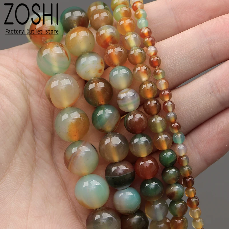 Бусины из натурального камня круглые бусины желтого и зеленого цветного павлина