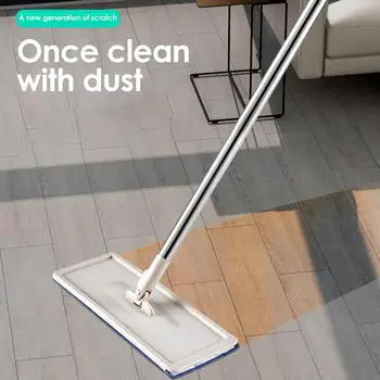 

Lazy Fellow Mop Flat Squeeze Spray Magic Automatic Spin Mop Microfiber Avoid Hand Washing Floor Clean Tools Wooden Home Kitchen