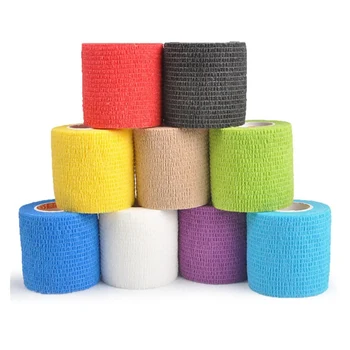 

Non Woven Bandage Wrap Self Adhesive Breathable Elastic Stretch Sports Tape For Pet Dog