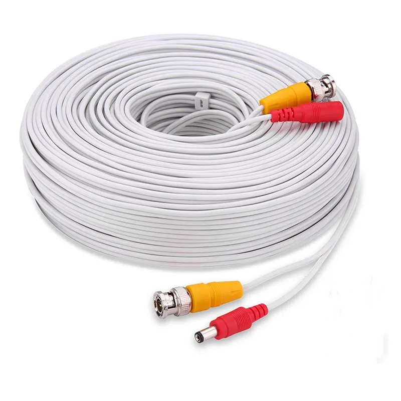  BNC Cable CCTV Accessory BNC Video Power White Cable Analog AHD CCTV Surveillance Camera DVR Kit Su - 4.00007E+12