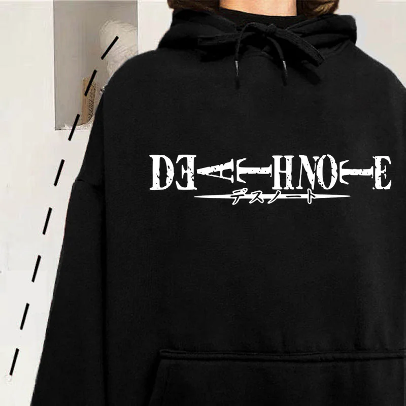 Kawaii-DEATH-NOTE-Hoodies-Men-Women-Short-Sleeve-Sweatshirt-Anime-Manga-Black-Hoodies-Bluzy-Tops-Clothes
