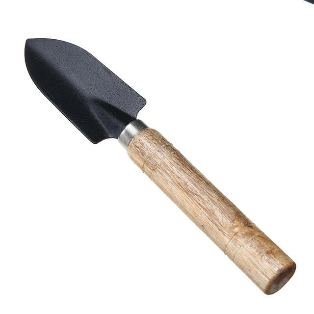 3Db Mini Kerti Kézi Szerszámkészlet Növényi Kertészeti Lapát Ásó Gereblye Fa Fogantyú Fémfejjel Az Átültetés Ásásához - Image 4