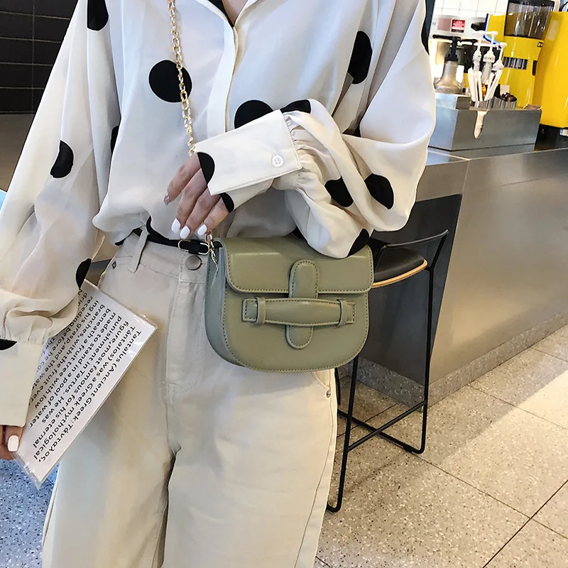 

2019 new tide cross belt summer chain single shoulder bag fashion slant small square bag