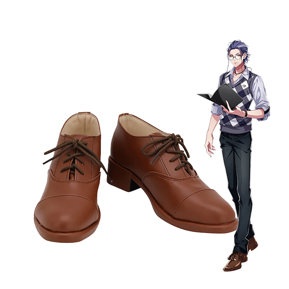 

Division Rap Battle Rosho Tsutsujimori Cosplay Boots Brown Shoes Custom Made