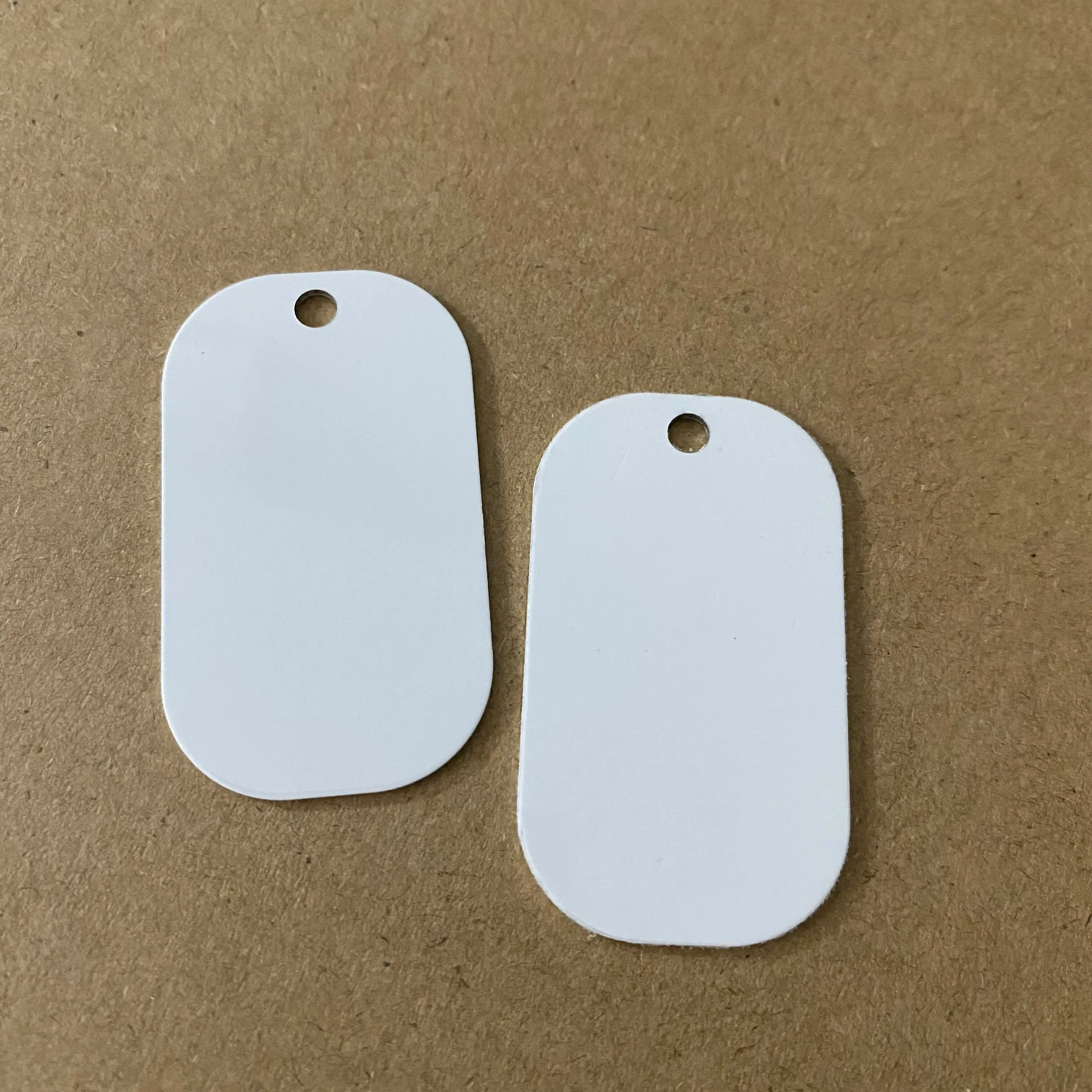 31Pcs Sublimation Aluminum White Sublimation Stamping Tag Pendants Double  Sided Stamping Metal Tags Dog Tags 