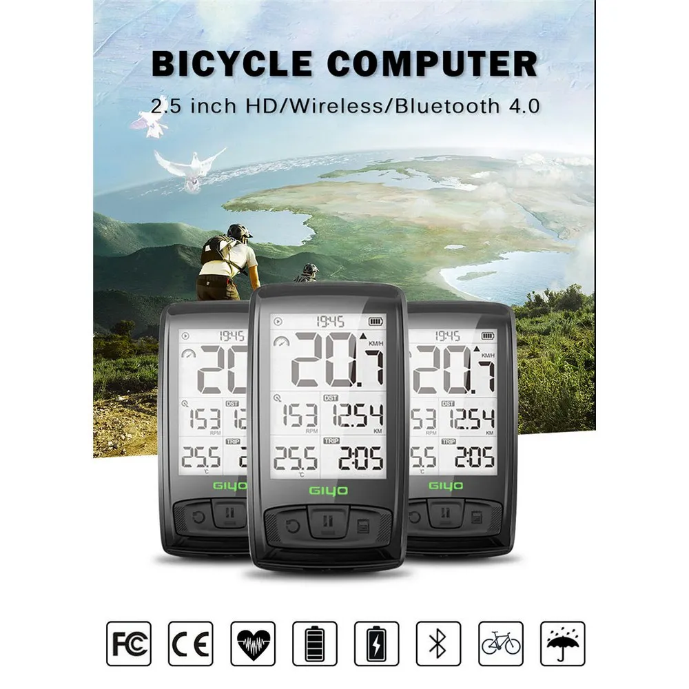 

Bluetooth 4.0 Wireless Bicycle Computer Cycling Odometer Bicycle Mount Holder Meter Bike Speedometer Sensor Counter Computer