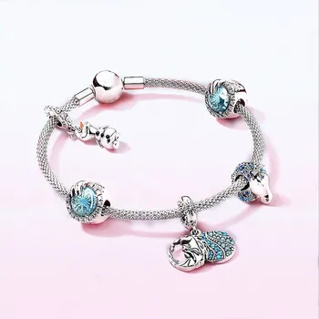 

GChic Winter Ice Freeze Bracelet Set Blue Charms Horse Olaf Charm Fit Original Pandora Bracelets DIY Jewelry Pulseras Mujer Moda