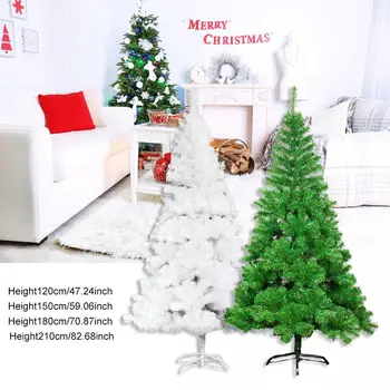 

DE 1.2/1.5/1.8/2.1M Multiple Specifications Ordinary Iron Stand Christmas Tree Green/White Dense Style For Christmas Decorations