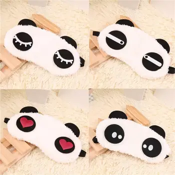 

Cute Design Plush Panda Face Eye Travel Sleeping Soft Eye Mask Blindfold Shade Portable Sleeping Eye Cover